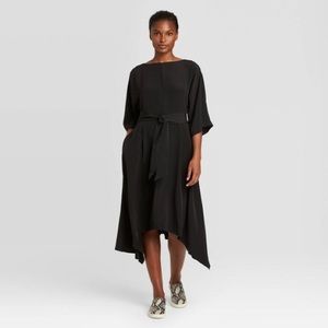 NWT Prologue midi asymmetrical hem dolman dress